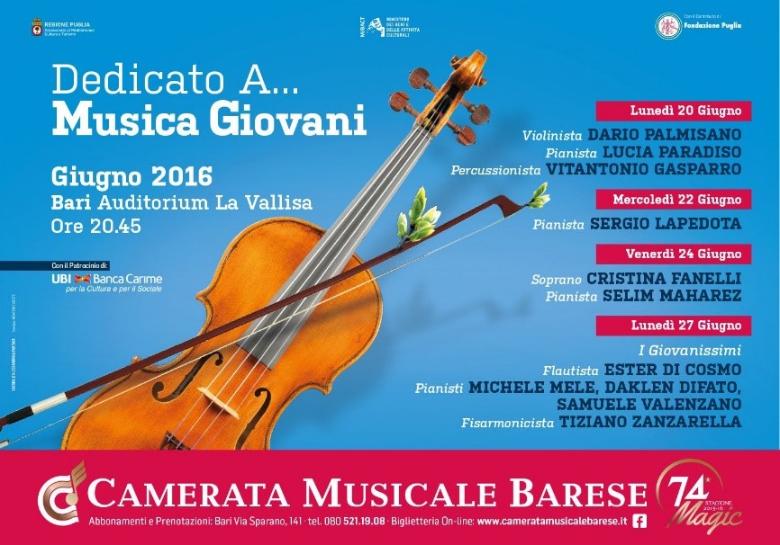 “Dedicato a…Musica Giovani” e Notti di Stelle aprono l’estate della Camerata