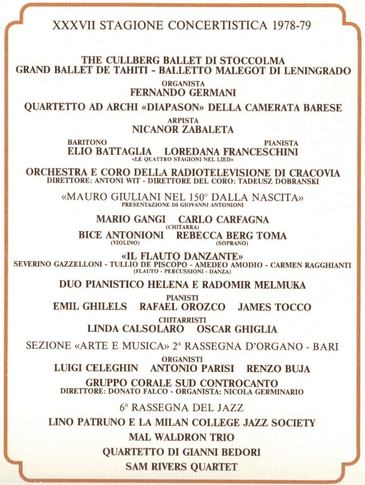 Locandina 37° Stagione