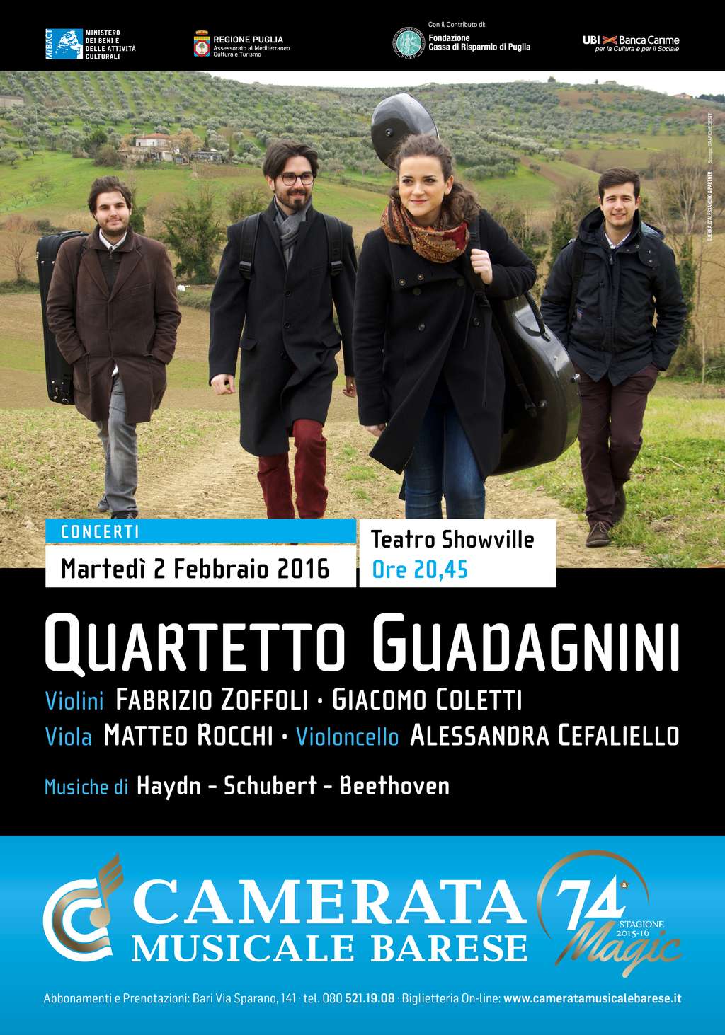 Manifesto QUARTETTO AD ARCHI GUADAGNINI