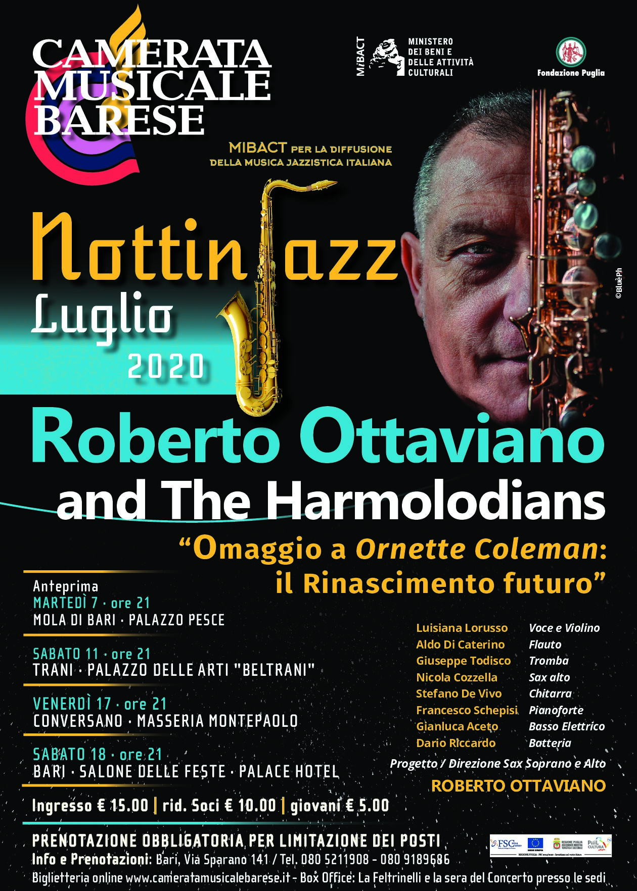 Notti in Jazz – Manifesto verticale