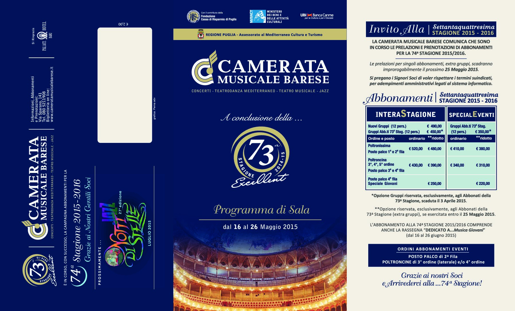 Programma di Sala 16 – 26 maggio