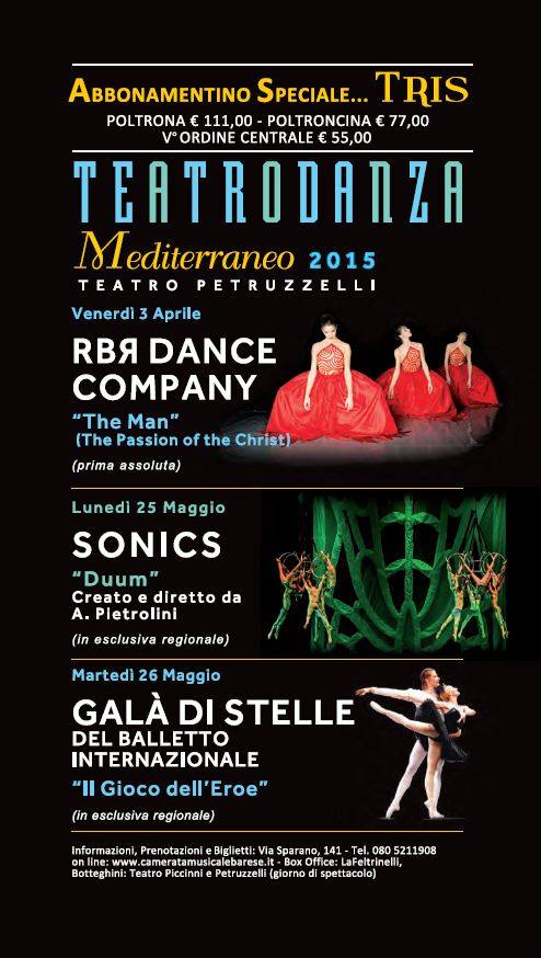 Una eccezionale promozione per la rassegna di TeatroDanza Mediterraneo
